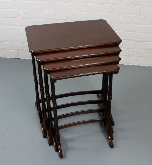 Edwardian Mahogany Quartetto Nest of Tables.