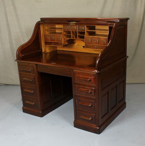 Edwardian Roll Top Desk.