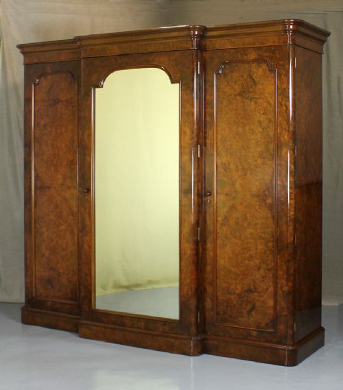 Mid 19th.c. Burr Walnut Wardobe.