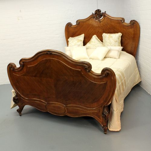 French Walnut Double Bed C.1900.