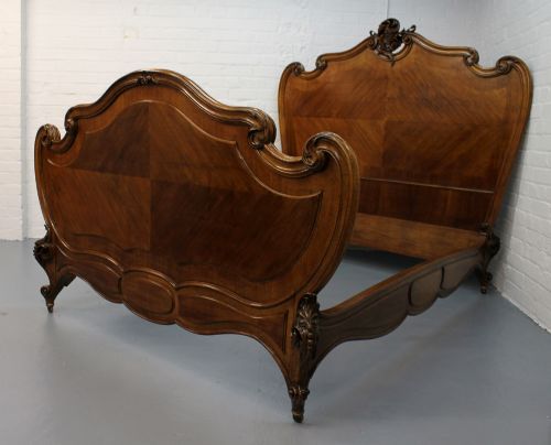 fig 1. French Walnut Double Bed c.1900.
