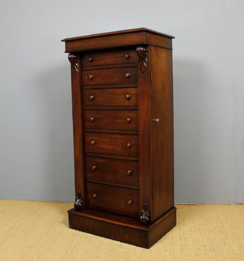 Victorian Mahogany Wellington Chest.