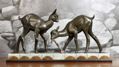 Art Deco Fawns.