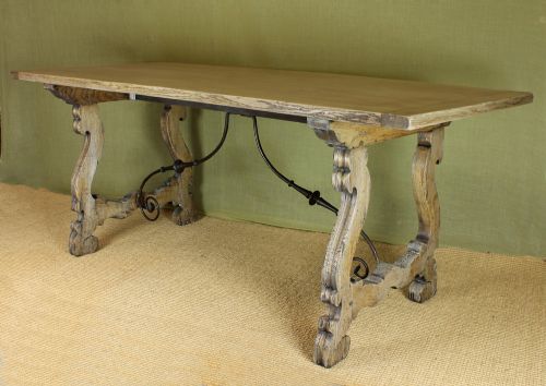Bleached Oak Dining Table.