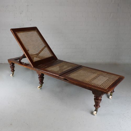 Victorian Mahogany Campaign Daybed.