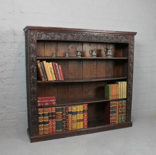 Late 19th.c. Carved Oak Bookcase.
