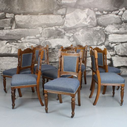 Carved Oak Dining Chairs.