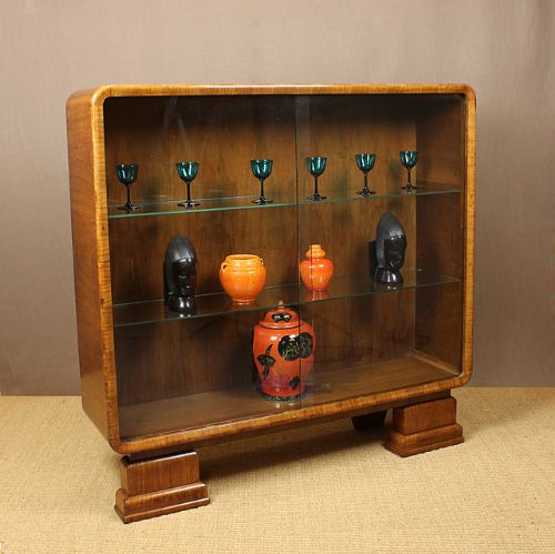 English Art Deco Display Cabinet.