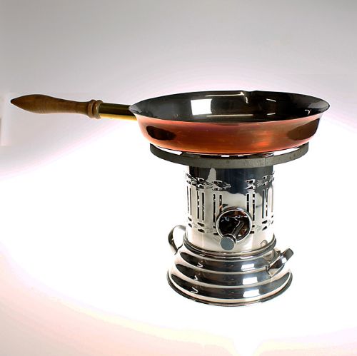 Silver Plated Spirit Burner.