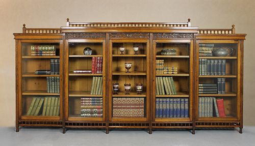 Late 19th.c. Oak Library Bookcase.