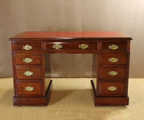 Edwardian Pedestal Desk.