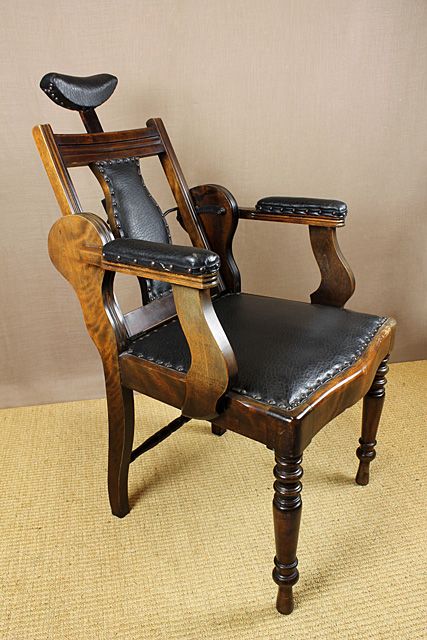 Edwardian Reclining Barber's Chair C.1910.