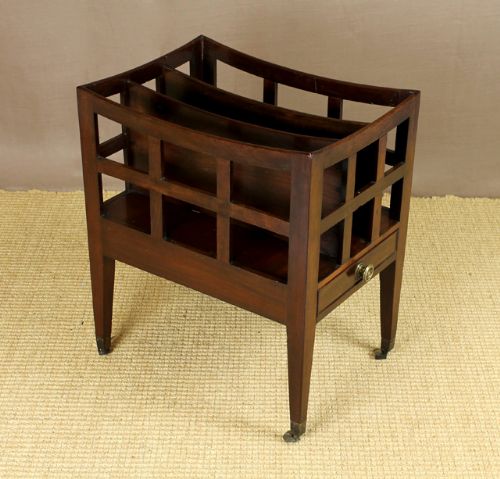 Regency Mahogany Canterbury Magazine Rack.