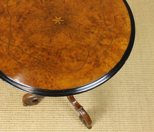 Inalid Burr Walnut Wine Table C.1870.