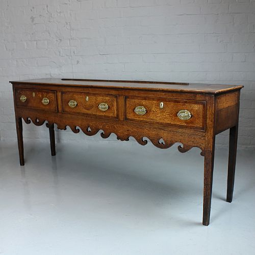 George III Welsh Oak Dresser Base.