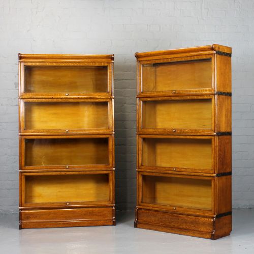 Pair Globe Wernicke Stacking Bookcases.