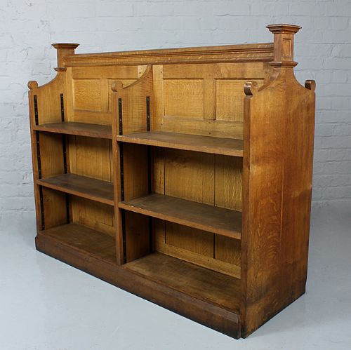 Double Sided Oak Bookcase.