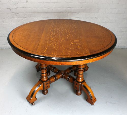 Victorian Oak Dining or Centre Table.