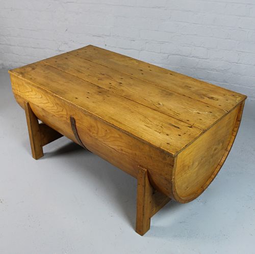 Elm Dough Bin Table.
