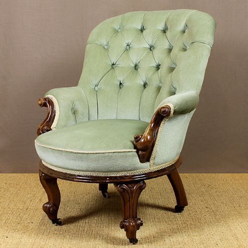 Victorian Rosewood Nursing Chair.