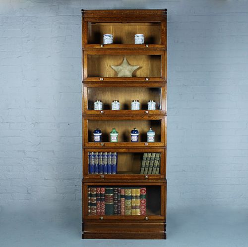 Edwardian Oak Stacking Bookcase.