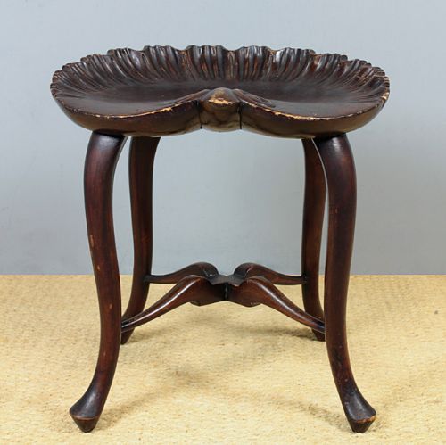 Carved Victorian Stool