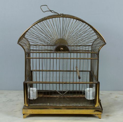 Edwardian Brass Birdcage.