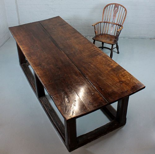 Large Oak Refectory Table.