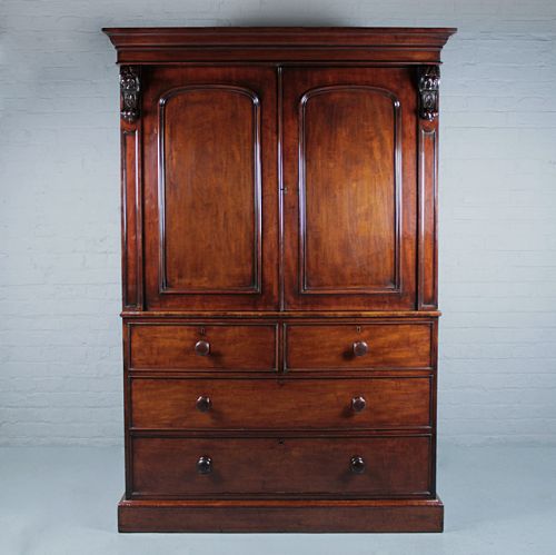 Mid 19th.c. Mahogany Clothes Press.