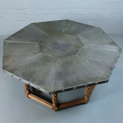 Aluminium Clad Oak Coffee Table.