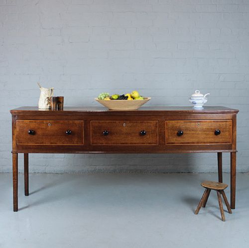 George III Oak Dresser Base.