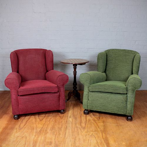 Pair Club Armchairs.