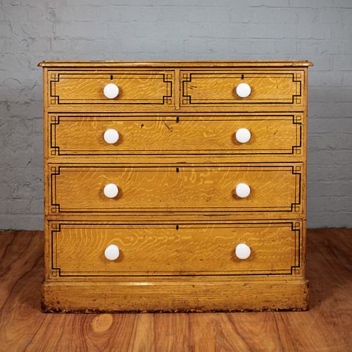 Victorian Painted Pine Chest of Drawers