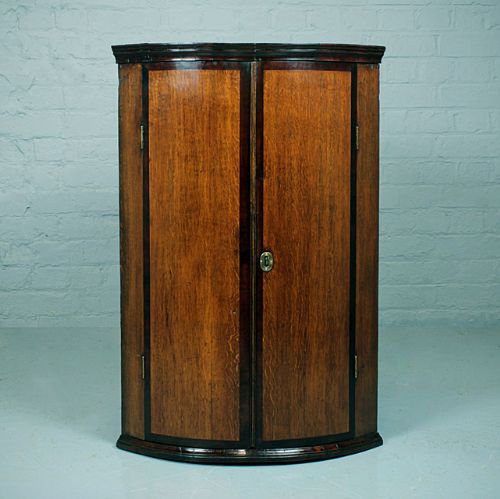 Georgian Oak Corner Cupboard.