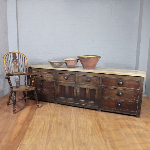 Huge 19th.c. Dresser Base.