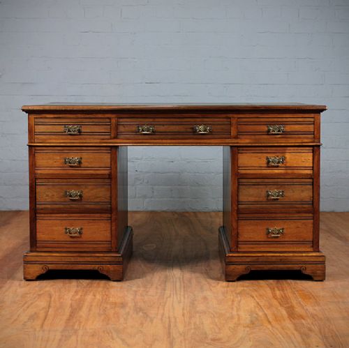 Edwardian Kneehole Desk.