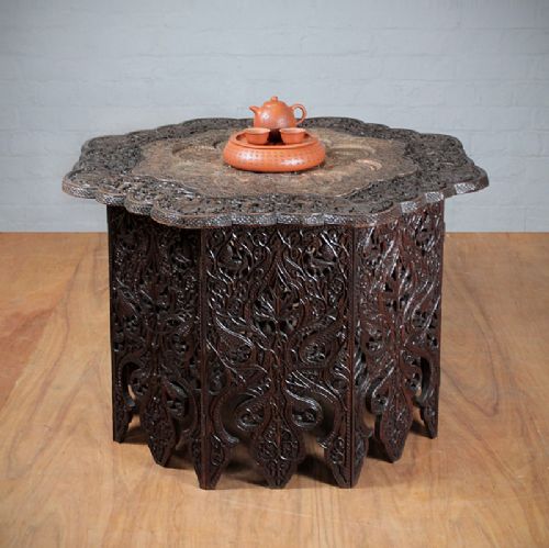 Carved Folding Table.