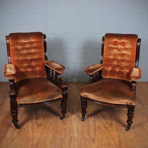 Pair of Victorian Armchairs.