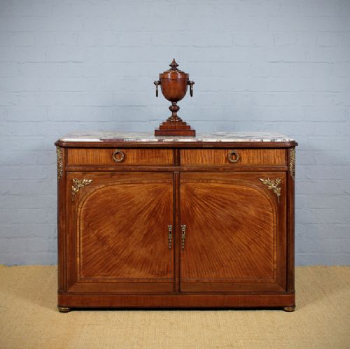French Marble Top Side Cabinet.