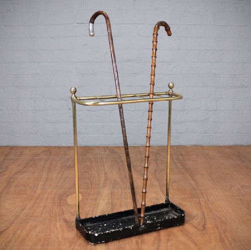 Brass & Iron Cane Stand.