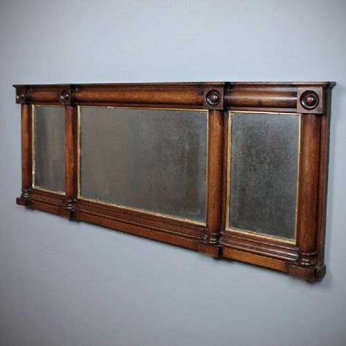 William IV Oak Overmantle Mirror.