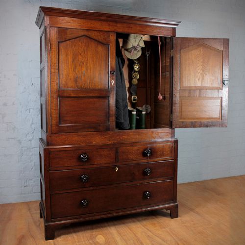 Early 19th.c. Oak Tack Cupboard.