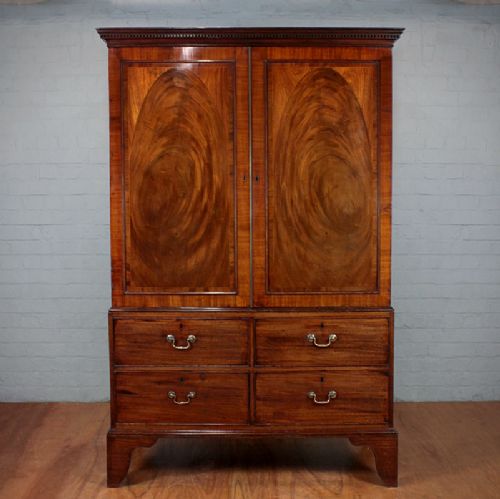 Georgian Mahogany Press Cupboard.