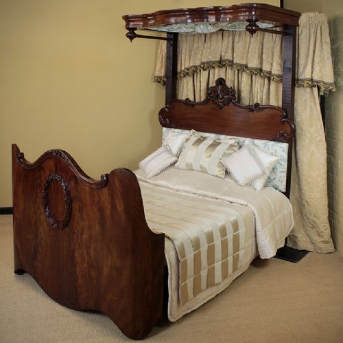 Kingsize Victorian Half Tester Bed.