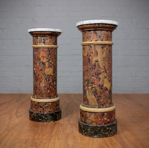 Faux Marble Columns.