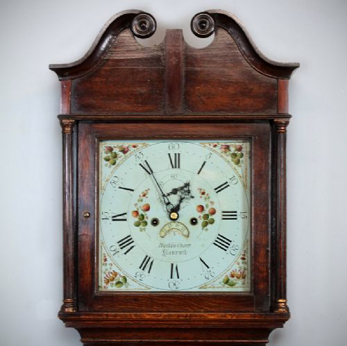 fig 1. Welsh Oak Longcase Clock.