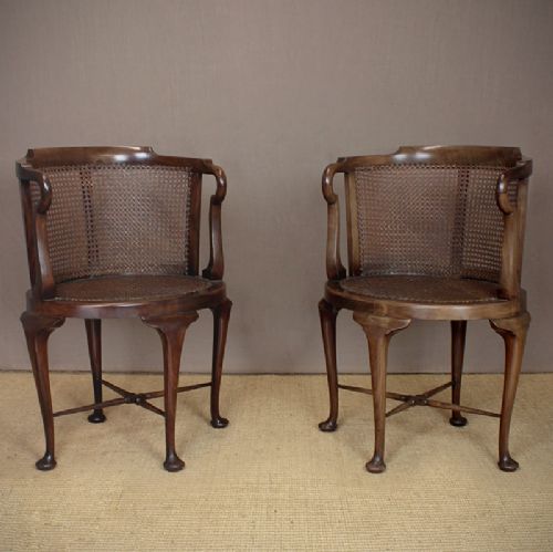 Pair of Cane Armchairs.