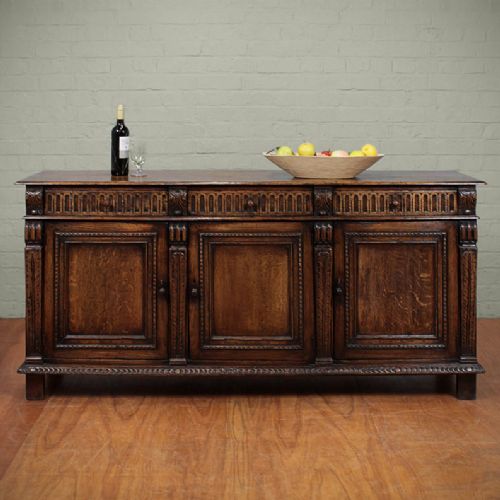Carved Oak Sideboard.