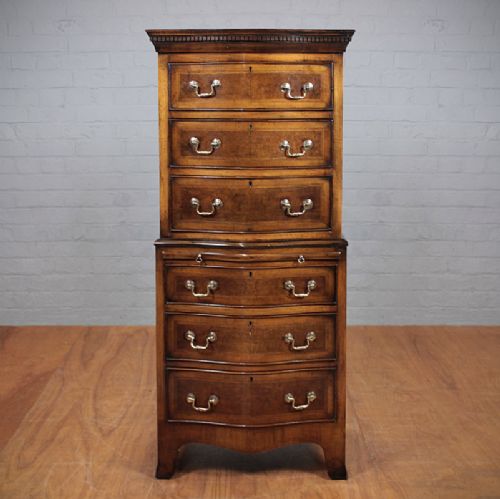 Miniature Walnut Chest on Chest.