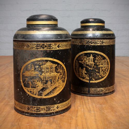 Toleware Tea Caddies.